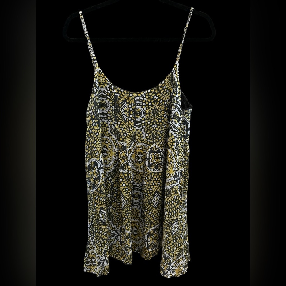 Volcom Stolen Moment Patterned Camisole Mini Dress Sz L adjustable straps EUC